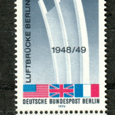 GERMANIA BERLIN 1974 EVENIMENT ISTORIC , BLOCADA BERLINULUI, TIMBRU NESTAMPILAT