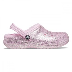 Saboti Crocs Toddler Classic Glitter Lined Clog Roz - Flamingo foto