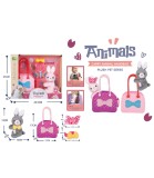 Iepure de Pluș cu Geantă, Tiară și Accesorii &icirc;n Cutie