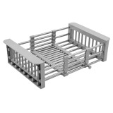 Suport telescopic pentru scurgerea vaselor pe chiuvetă REA P14487A Grey