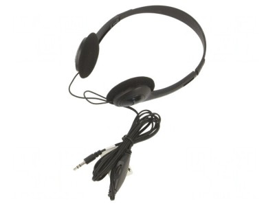Căști Over-Ear Neagră Jack 3,5mm 1,8m foto