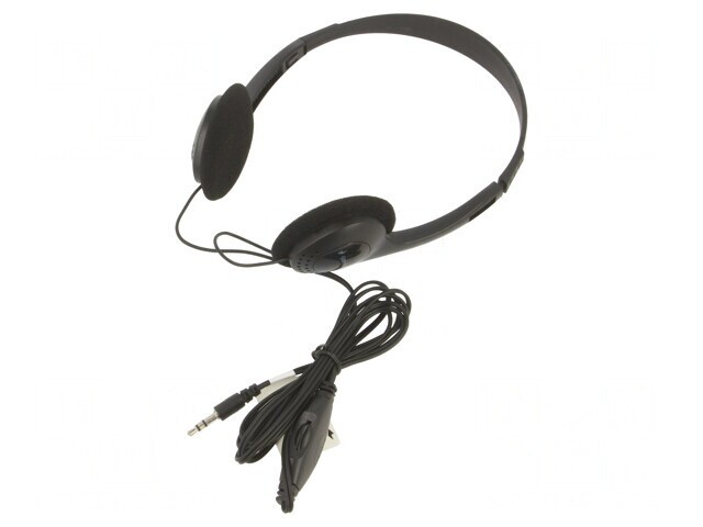 Căști Over-Ear Neagră Jack 3,5mm 1,8m