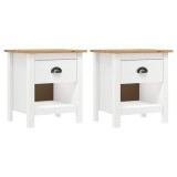 Cumpara ieftin Noptiere Hill, 2 buc., 46x35x49,5 cm, lemn masiv de pin