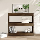 VidaXL Bibliotecă/Separator cameră, stejar maro, 80x30x72 cm, PAL