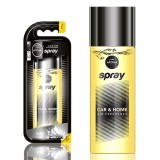 Odorizant auto Aroma Car AROMA SPRAY BLACK, spray parfum lichid in sticla cu atomizor, capac semitransparent colorat, 50ml