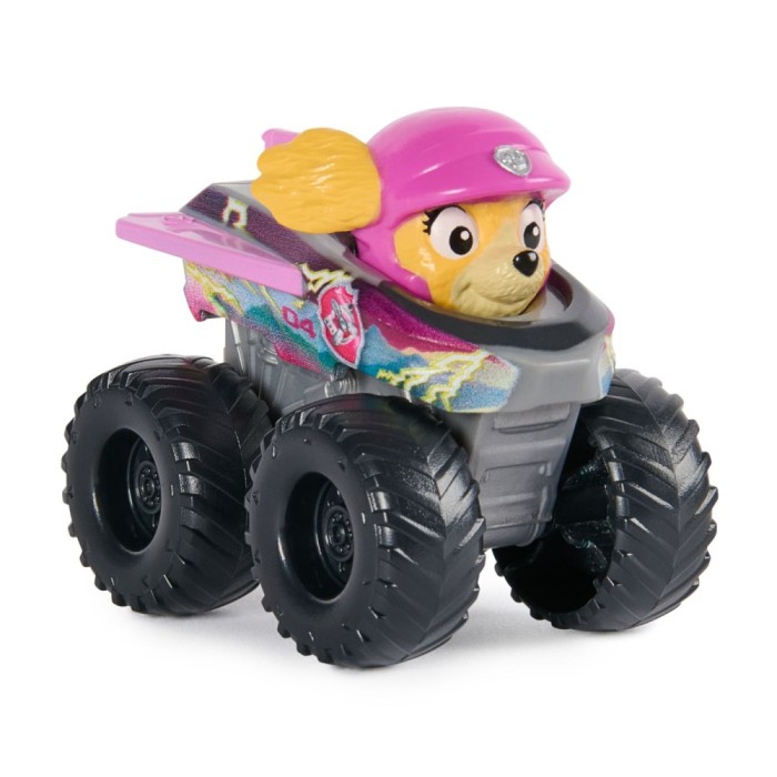 PATRULA CATELUSILOR PUP SQUAD RACERS RESCUE WHEELS VEHICUL METALIC SKYE SCARA 1:55