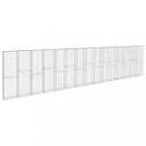 Cumpara ieftin Perete gabion cu capace, 900 x 50 x 200 cm, otel galvanizat