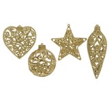 Cumpara ieftin Decoratiune - Plastic Glitter Mesh - Gold - mai multe modele | Kaemingk