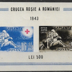 C2449 - Romania 1943 - Crucea-Rosie bloc neuzat,perfecta stare