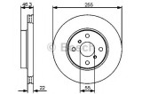 Disc frana TOYOTA YARIS (P13) (2010 - 2016) BOSCH 0 986 479 430
