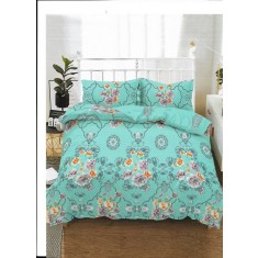 Lenjerie de pat pentru o persoana cu husa de perna dreptunghiulara, Nemo, bumbac mercerizat, multicolor