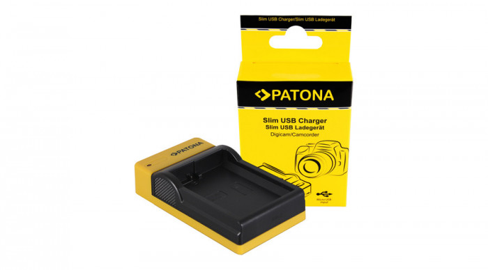 PATONA &Icirc;ncărcător subțire Micro-USB Nikon EN-EL14 CoolPix D3100 D3200 D5100 D5200 P70 - Patona