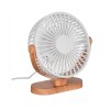 Ventilator de masa cu efect de lemn, inclinare reglabila si 3 niveluri de viteza, cablu USB de 1.5 m