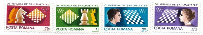 Romania (514) - A 25-a editie a Olimpiadei de Sah - Malta, 1980, serie neobliterata