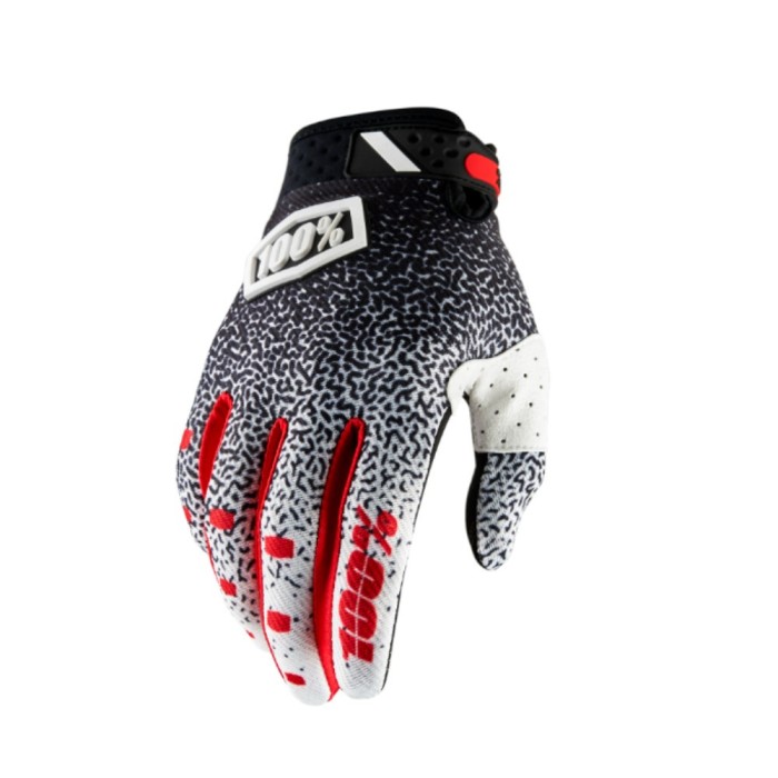 Manusi cross 100% iTrack negru/alb/rosu