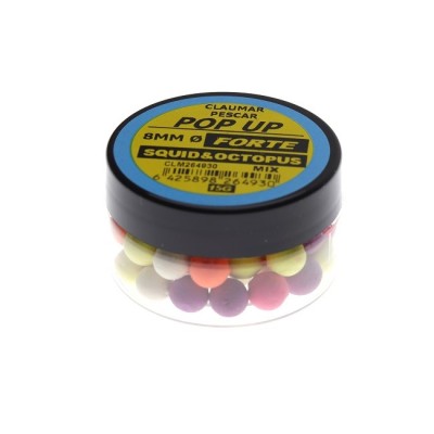 Pop Up Claumar Forte Squid &amp;amp; Octopus Color Mix 15Gr 8mm foto