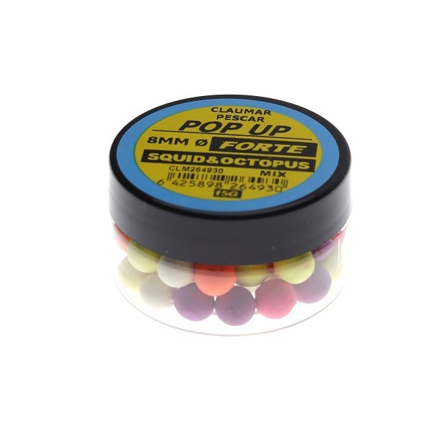 Pop Up Claumar Forte Squid &amp; Octopus Color Mix 15Gr 8mm