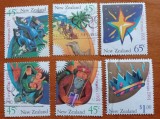 NEW-ZEELANDA-'1991-''CRACIUN'' SET 6V.-stampilate-Vezi-Scan