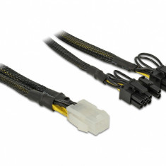 Cablu de alimentare PCI Express 6 pini la 2 x 8 pini M-T 30cm, Delock 85455