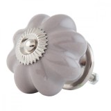 Cumpara ieftin Buton mobila din fier si ceramica gri &Oslash; 4 cm