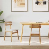 vidaXL Scaun de sufragerie 2 pcs Natural și deschis 42020518