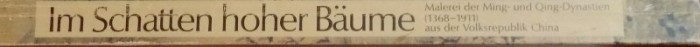 IM SCHATTEN HOHER BAUME MALEREI DER MING - UND QING - DYNASTIEN