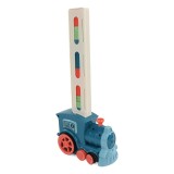 Trenulet cu sunet,lumina si joc domino,plastic,diverse culori,60 piese