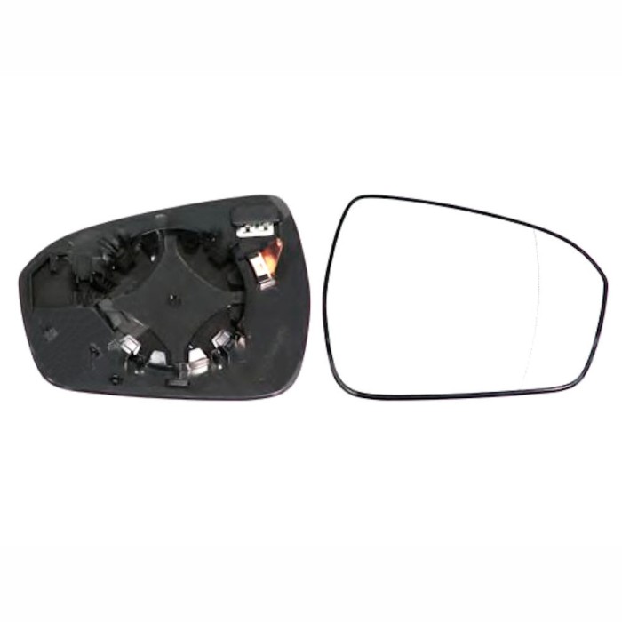 Geam oglinda exterioara cu suport fixare Ford Mondeo, 10.2014-, partea Dreapta, sticla asferica; geam cromat, Aftermarket