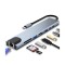 Convertor USB tip C-HDMI+USB3.0+USB2.0+2xUSB tip C PD+card reader+RJ45 t-m 8in1