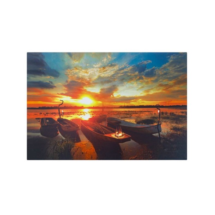 Tablou decorativ canvas cu LED, Apus, 60x40 cm, ATU-085535