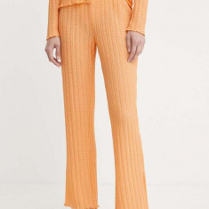 Résumé pantaloni AllegraRS Pant femei, culoarea portocaliu, drept, high waist, 20461120