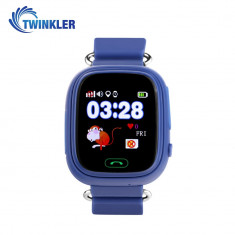 Ceas Smartwatch Pentru Copii Twinkler TKY-Q90 cu Functie Telefon, Localizare GPS, Pedometru, SOS, Joc Matematic - Albastru, Cartela SIM Cadou foto