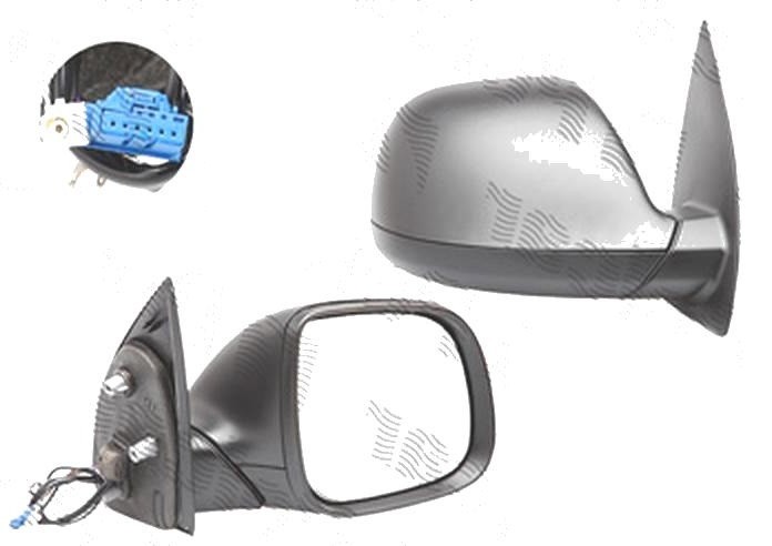 Oglinda exterioara Volkswagen Amarok (N817), 2012-, Dreapta, reglare electrica; carcasa neagra; incalzita; geam convex; cromat; 5 pini; cu radio aeri
