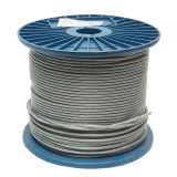 Cablu otel galvanizat cu invelis PVC fi 4mm, fire 6x7+FC, sarcina maxima 539Kg, greutate 8.08Kg, 200m/rola