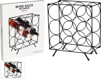 Suport metalic vertical pentru sticle de vin, 12 sticle, 39x18x34 cm foto