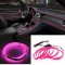 Fir neon auto electroluminiscent El Wire 5m cu lumina Roz cu droser si mufa bricheta