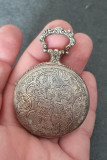 Carcasa din metal ceas de buzunar vechi, diametru 5 cm