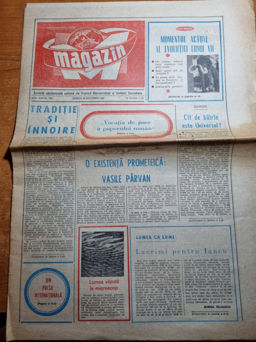ziarul magazin 25 septembrie 1982-articol vasile parvan