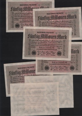Germania 50000000 50 000 000 marci mark (50 milioane) 1923 unc pret pe bucata foto