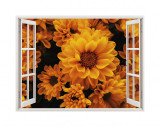 Cumpara ieftin Autocolant decorativ, Fereastra, Arbori si flori, Multicolor, 83 cm, 529ST, Oem