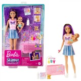 PAPUSA BARBIE MAMICA SATENA CU BEBELUS, Mattel