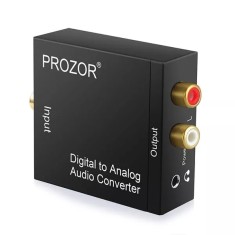 Adaptor Audio TOSLINK DIGITAL la ANALOG 2x RCA +JACK mama 3.5 mm