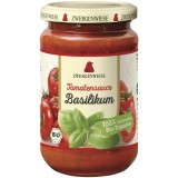 Sos de tomate cu busuioc Zwergenwiese fara gluten, eco, 340ml. Ingrediente naturale, fara zahar rafinat.