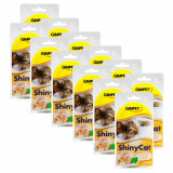 Cumpara ieftin GimCat ShinyCat ton + pui 24 x 70 g