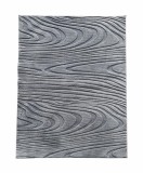Covor Heinner Wave 160x230 cm Gri, Model Relief, 100% Poliester, Suport Antiderapant