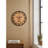 Ceas Perete Elegant Personalizat Turn Eiffel, Lemn Nuc/Fag, 30cm, Silentios, Design Paris, Decor Sufragerie Dormitor Birou