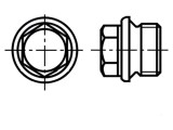 Dop filetat M12 1,5 O&Aring;&pound;el A4 rezistent la acizi 13mm BN 1685