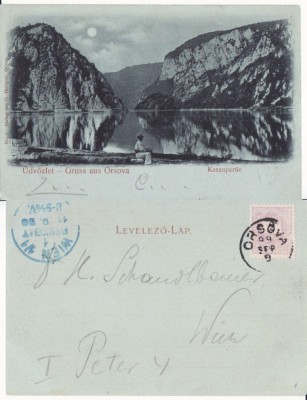 Orsova - Dunarea la Cazane- clasica 1899 foto