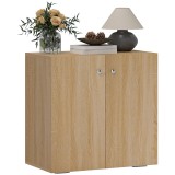 Dulapior Multifunctional cu 2 Usi din Lemn, Manere din Aluminiu, picioare anti-zgariere 70x39x70cm HOMCOM | Aosom Romania