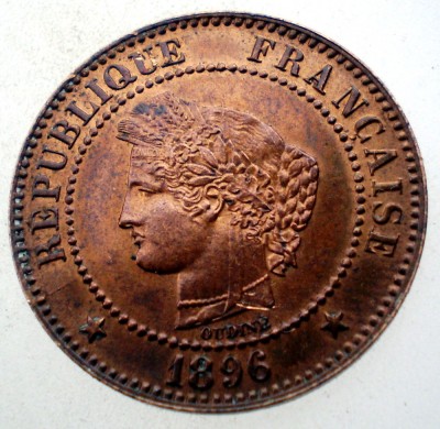 C.020 FRANTA CERES 2 CENTIMES 1896 A XF foto